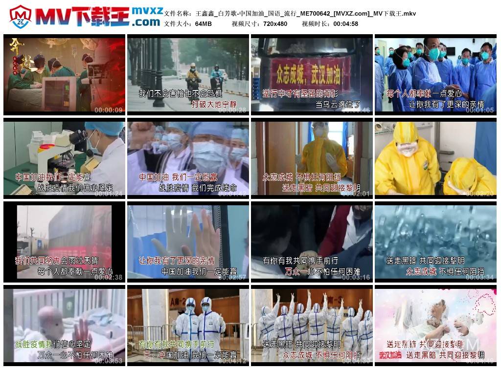 王鑫鑫_白芳歌-中国加油_国语_流行_ME700642